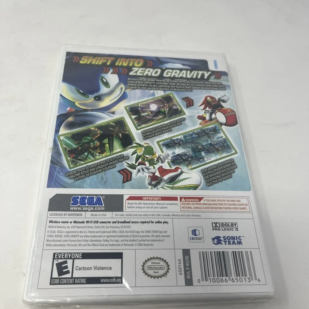 Sonic Riders Zero Gravity (Nintendo Wii, 2008) Brand New Sealed